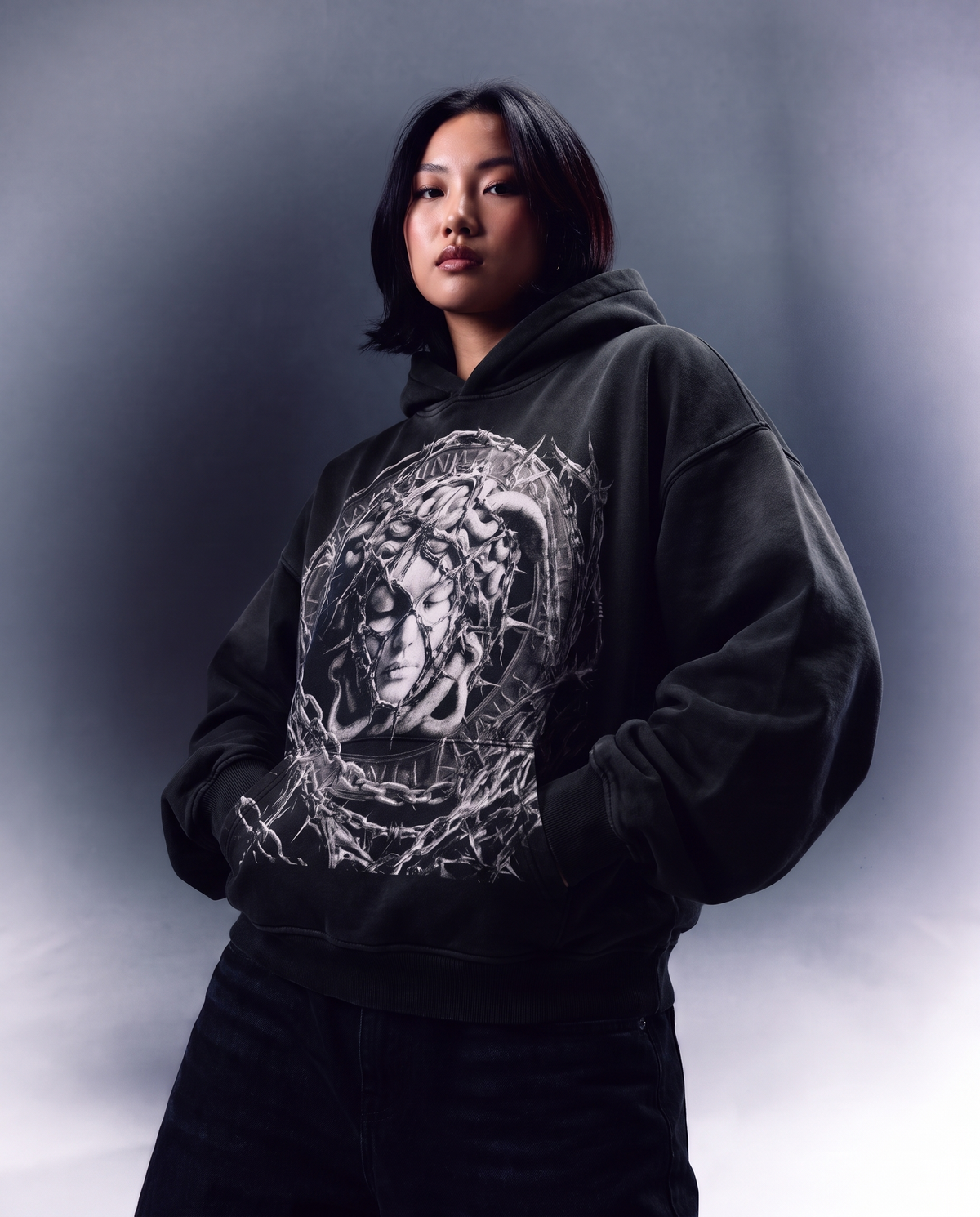 SILVER FREE WILL HOODIE