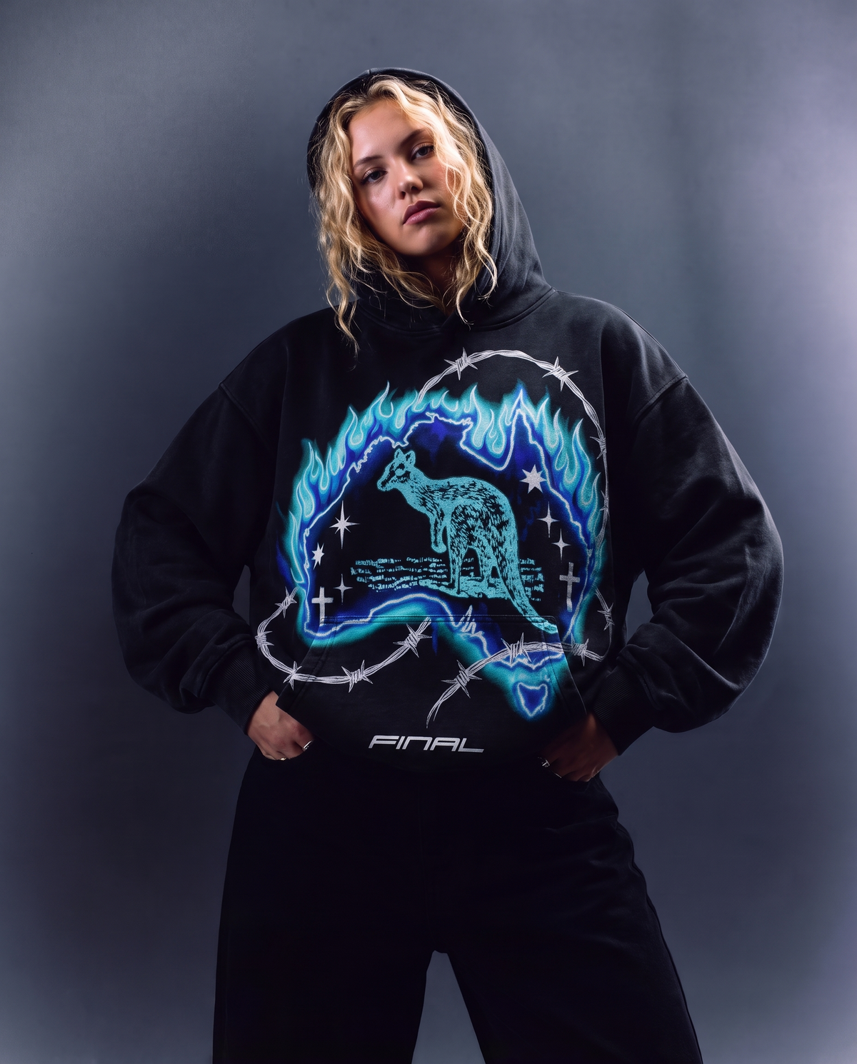 BLACK BLUE SOUL HOODIE