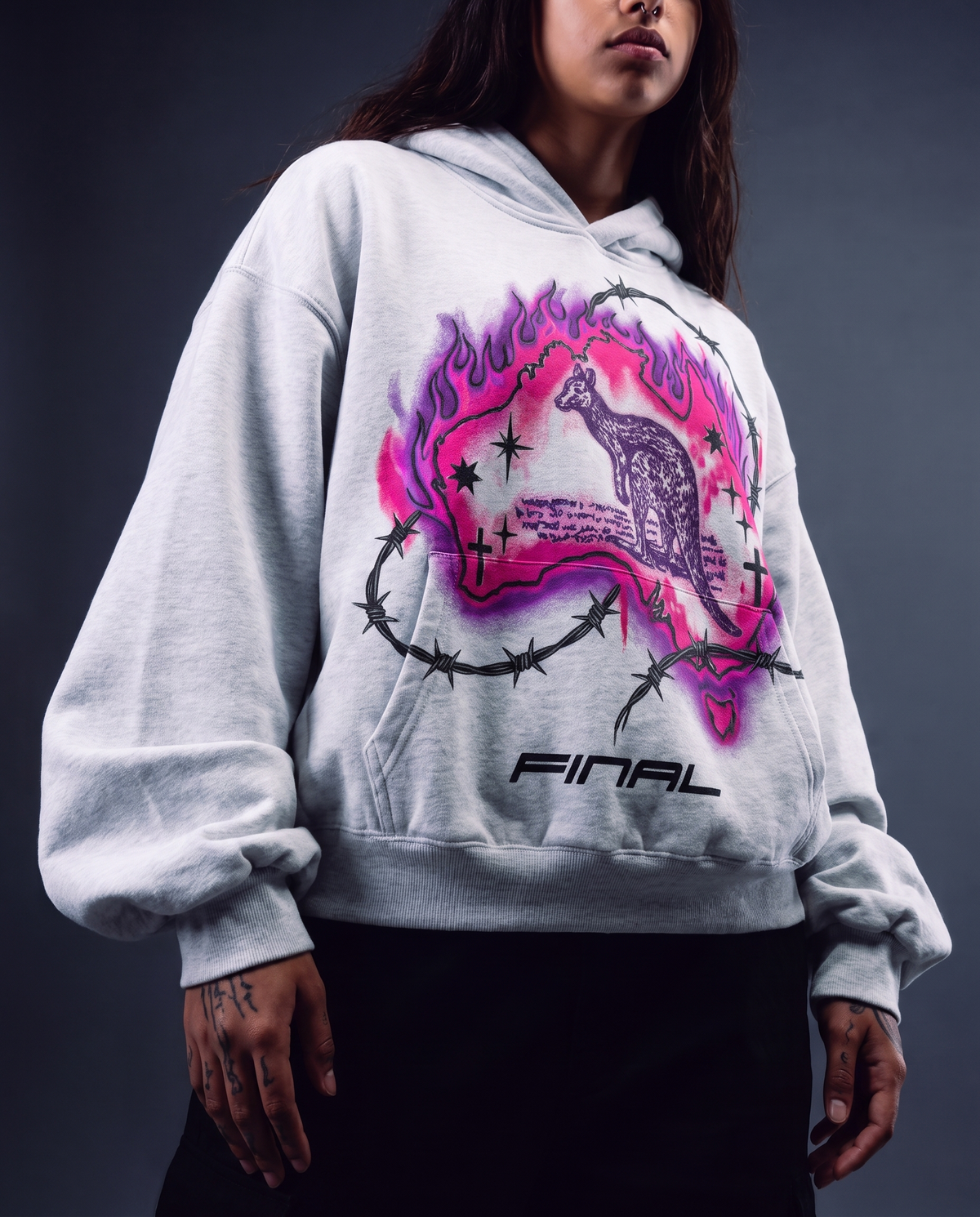 SOUL IN HOT-PINK HOODIE